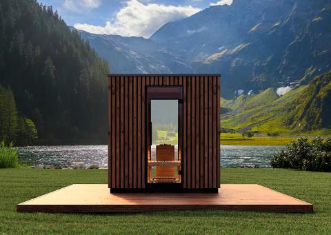Auroom Garda 6 Person Modular Outdoor Cabin Sauna - Thermo-Pine