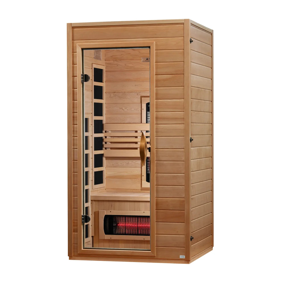 Golden Designs Saunas Golden Designs 2026 Model Dynamic "Martin" 1-2 Person Full Spectrum Near Zero EMF FAR IR Sauna (DYN-6006-03 FS)