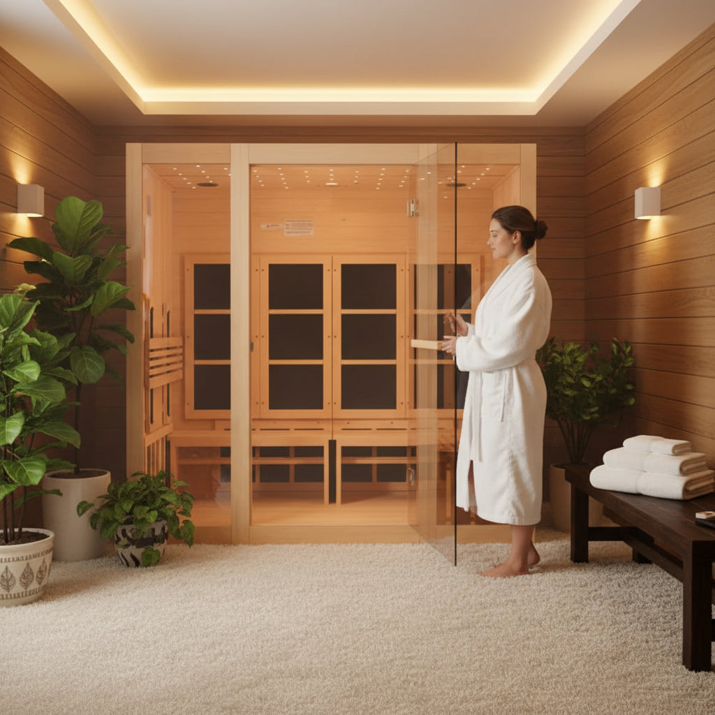 Golden Designs Saunas New 2026 Model Golden Designs 8 Person Full Spectrum Near Zero EMF FAR IR Sauna (GDI-6880-03 FS)