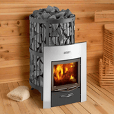 Harvia Legend 240 Duo Wood Burning Sauna Stove/Fireplace Combo