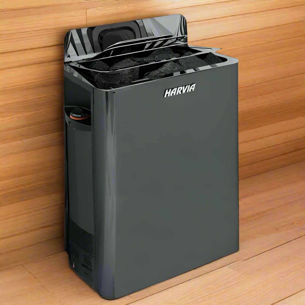 Harvia Heaters Harvia SW80 The Wall 8kW Electric Sauna Heater- Black Stainless Steel