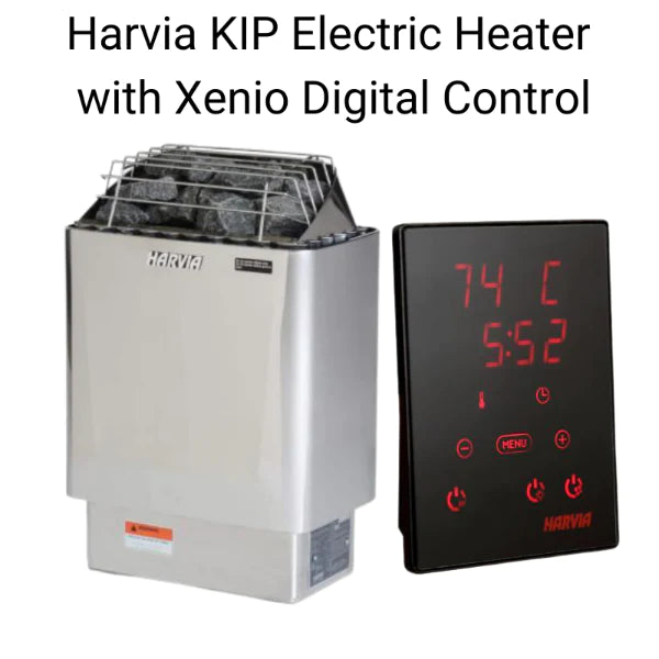 Harvia 6.0 KIP Heater with Xenio and Wi-Fi - Bundled with a sauna kit