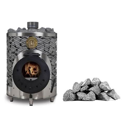 IKI Heaters IKI Mini  16.6kW Wood-Burning Sauna Stove Package