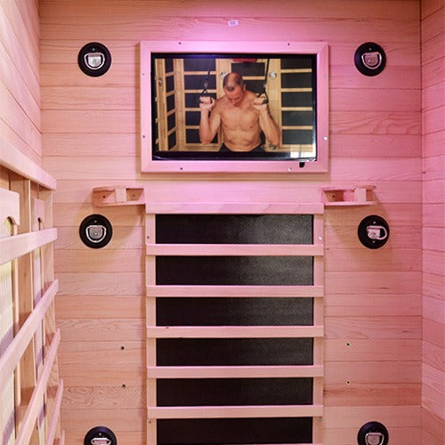 FitSauna Saunas FitSauna XL 3 Person Hemlock Infrared Sauna Cabin with Fitness System