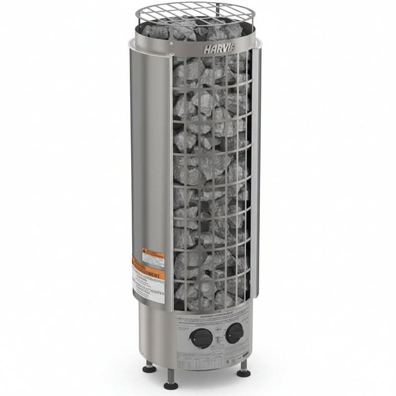 Harvia Heaters Harvia Cilindro PC60 6kW Electric Sauna Heater with Built-in Controls