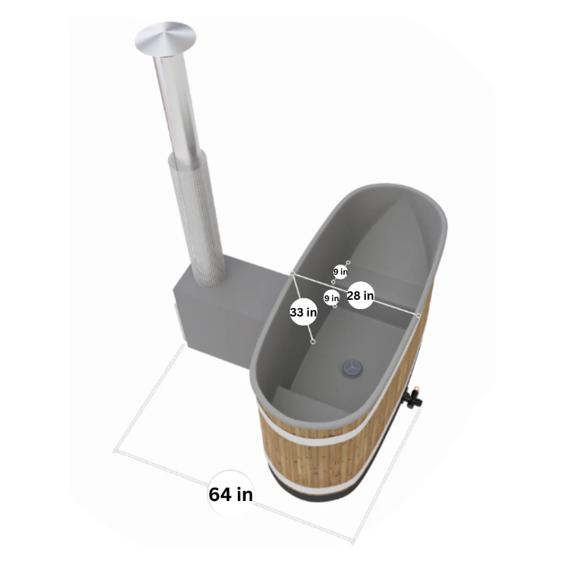 Almost Heaven Saunas & Hot Tubs Almost Heaven Salem 2 Person Barrel Sauna & Almost Heaven Sindri 2 Person Wood Fired Hot Tub