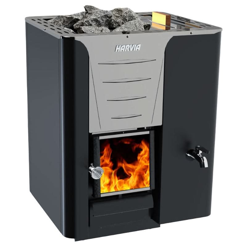 Harvia Heaters Harvia Pro 20 RS 24.1kW Wood Burning Sauna Stove with Water Tank