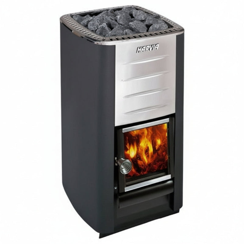 Harvia Heaters Harvia M3 Wood-Burning Stove Kit - Black