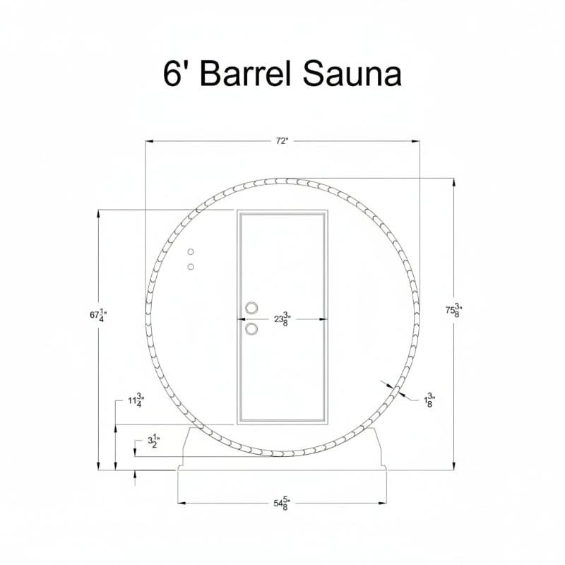 Almost Heaven Saunas & Showers Almost Heaven Huntington 6-Person Canopy Barrel Sauna & Ellipse Outdoor Shower Set