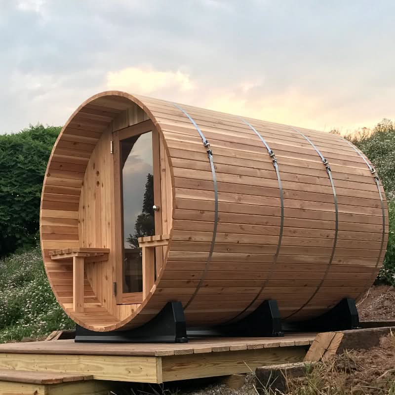 Almost Heaven Saunas & Hot Tubs Almost Heaven Huntington 6 Person Barrel Sauna + Almost Heaven Kirami 4 Person Hot Tub