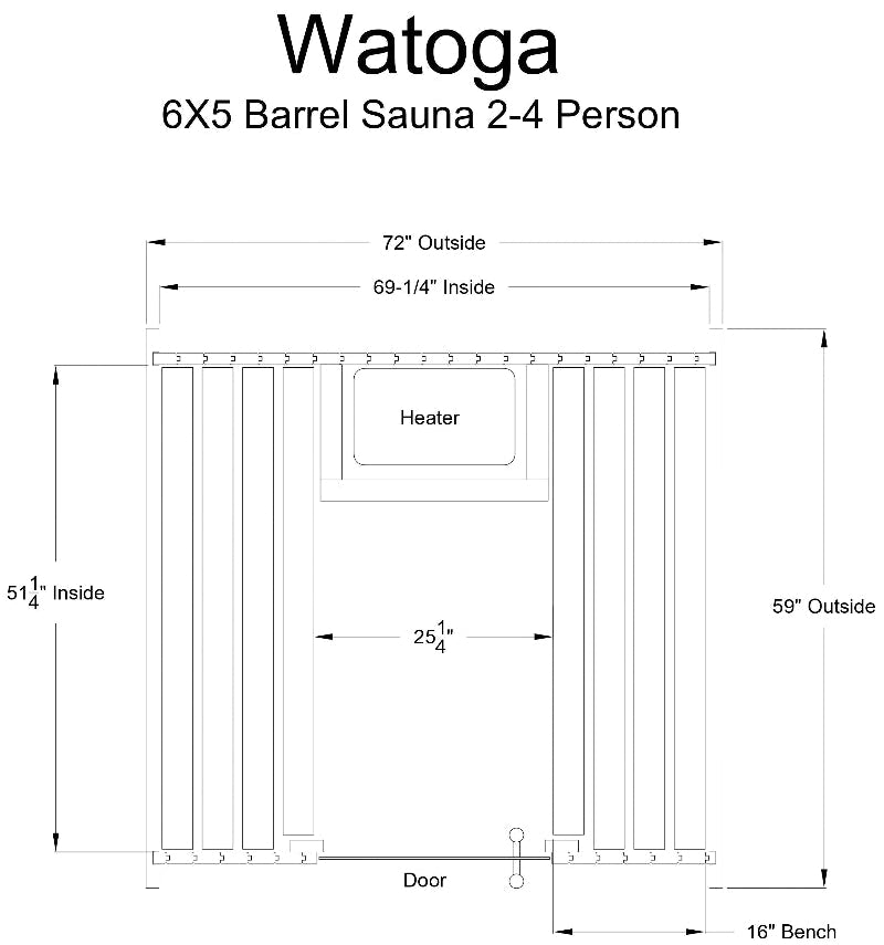 Almost Heaven Outdoor Sauna Almost Heaven Watoga 4-Person Standard Barrel Sauna