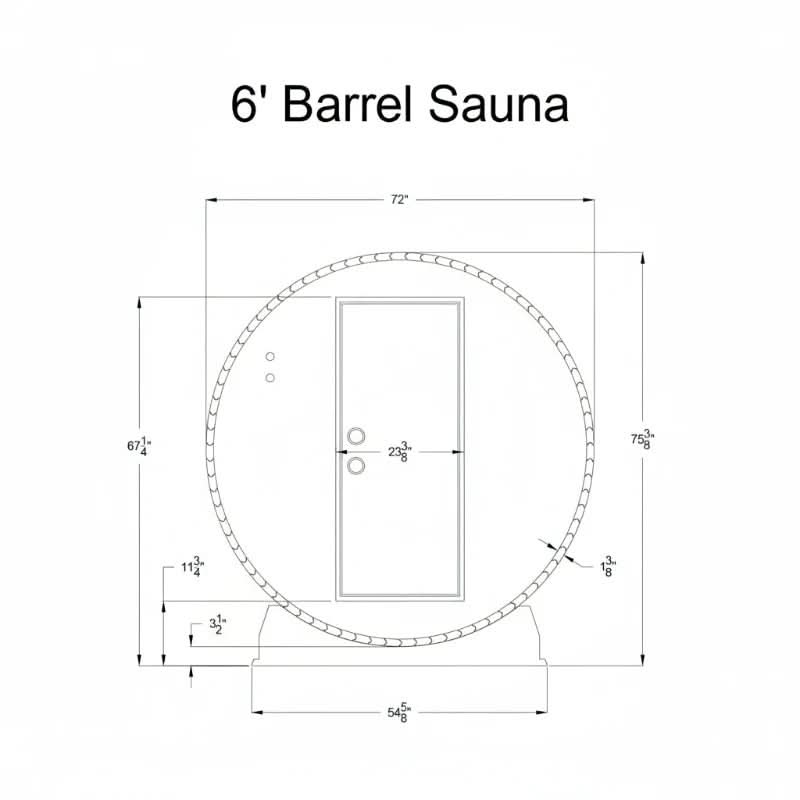 Almost Heaven Saunas & Hot Tubs Almost Heaven Huntington 6 Person Barrel Sauna & Almost Heaven Serenity 4 Person Wood Fired Hot Tub