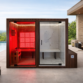 GeyserSteam Saunas GeyserSteam Minka 2 Person Outdoor/Indoor Hybrid Sauna & Steam Room Cabin
