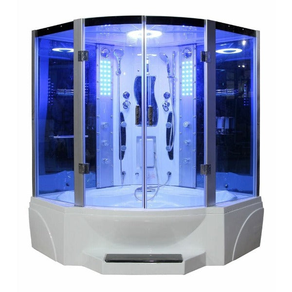 Mesa WS-608P 2 Person Walk-In Steam Shower with Jetted Tub