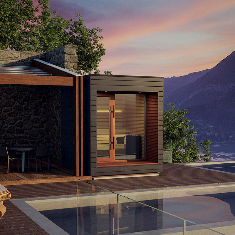 Auroom Natura Modern Outdoor Sauna with Changing Room