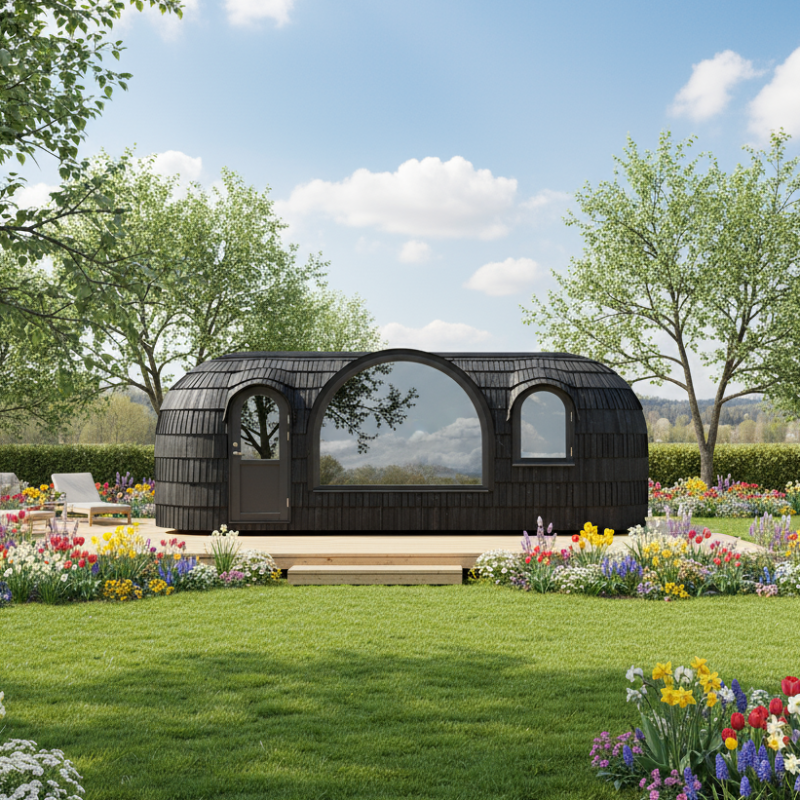 Iglucraft Saunas Iglucraft Panoramic Iglusauna 6 Person Wood Fired Outdoor Sauna