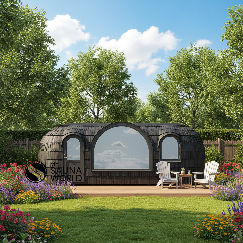 Iglucraft Saunas Iglucraft Panoramic Iglusauna 6 Person Wood Fired Outdoor Sauna