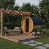 Forever Saunas Saunas Forever Saunas Thermally Treated 6 Person Outdoor Traditional Barrel Sauna - Ready to Ship!