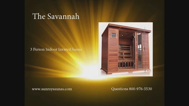 Sunray Savannah 3 Person Indoor Infrared Cedar Sauna