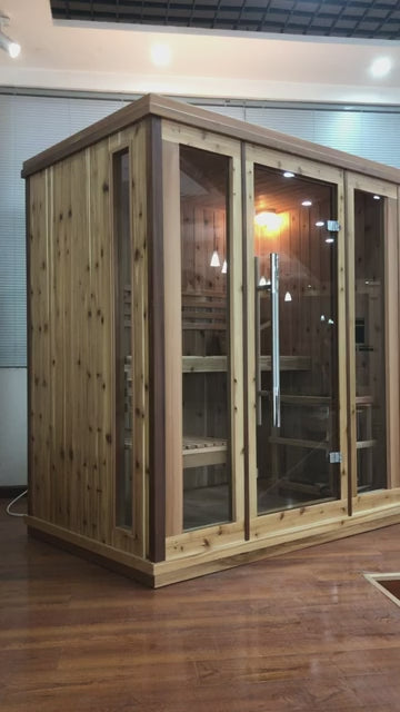 Sunray Charleston 4-Person Indoor Traditional Sauna Double Bench