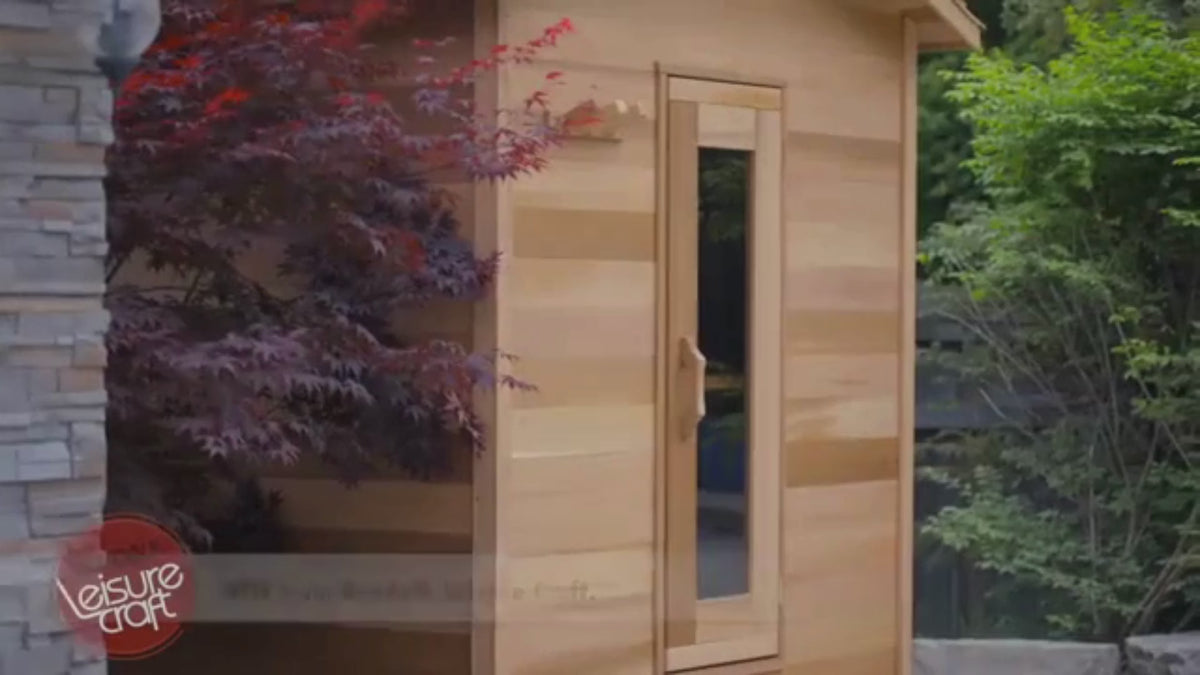 Dundalk LeisureCraft Clear Red Cedar 2-6 Person Outdoor Traditional Cabin Sauna