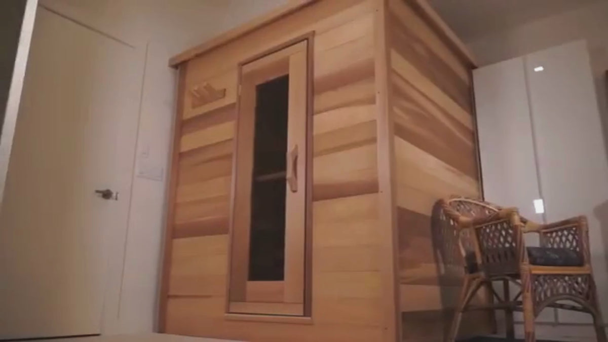 Dundalk LeisureCraft Knotty Cedar 2-6 Person Indoor Cabin Sauna