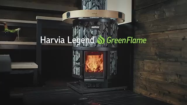 Harvia Legend 240 Green flame 15.9kW Wood Burning Sauna Stove