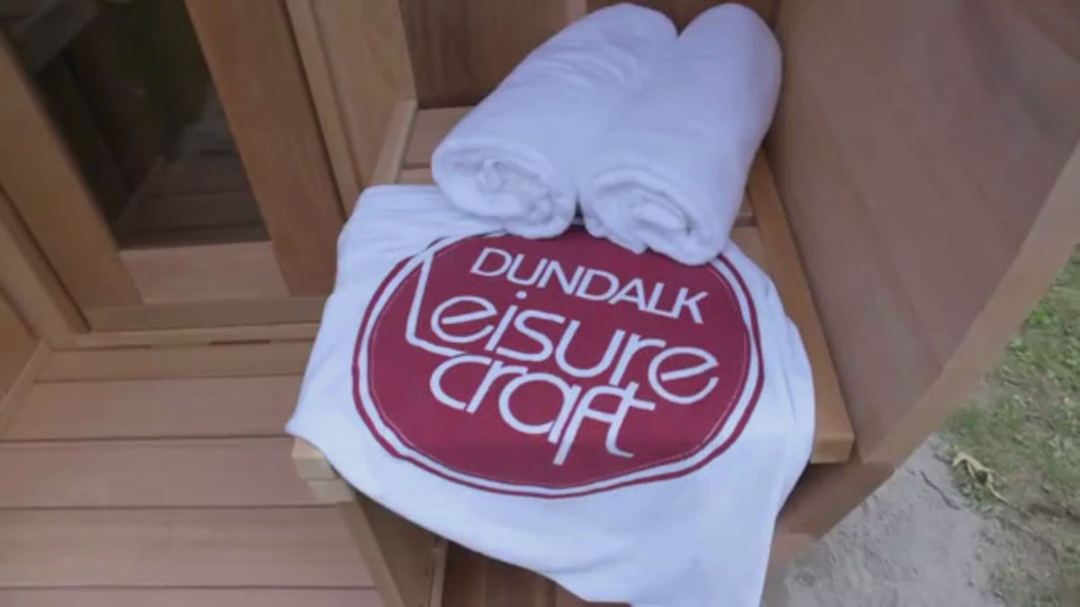 Dundalk LeisureCraft Panoramic Sauna Knotty Cedar - Wood Heated