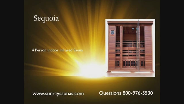 Sunray Sequoia 4 Person Indoor Infrared  Cedar Sauna