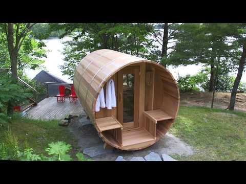 Dundalk LeisureCraft Panoramic Sauna Knotty Cedar - Wood Heated