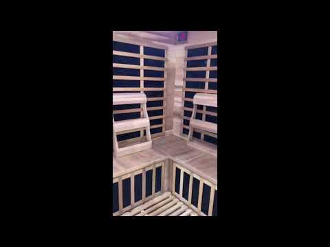 Sunray Bristol Bay 4 Person Indoor Infrared Corner Cedar Sauna