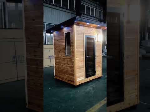 Sunray Seneca 3 Person Contemporary Outdoor Sauna with Harvia Heater