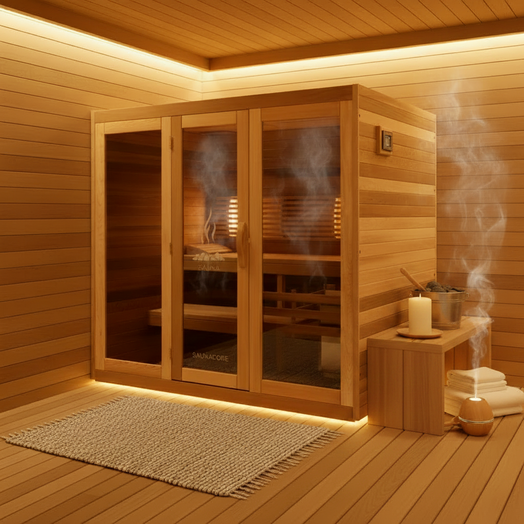 Saunacore Saunas Saunacore Classic Style C7X9 Indoor/Outdoor Traditional Sauna