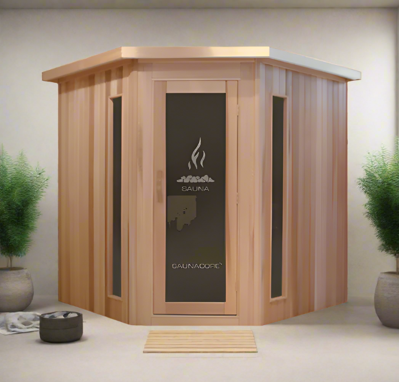 Saunacore Traditional Indoor Sauna Neo-Classic Style Series N8X8 - My Sauna World