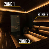 ProSaunas Accessories PROSAUNAS 3-Zone Dimmable White LED Light Strip Kit