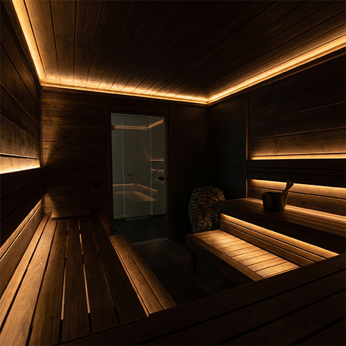 ProSaunas Accessories PROSAUNAS 3-Zone Dimmable White LED Light Strip Kit