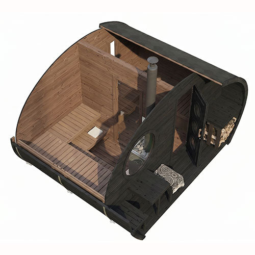 SaunaLife Saunas SaunaLife Model G11B 8 Person Garden Series Outdoor Home Suite Sauna Kit (Paint Included)