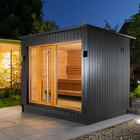 SaunaLife Model G7 6 Person Garden Series Pre-Assembled Outdoor Home Sauna