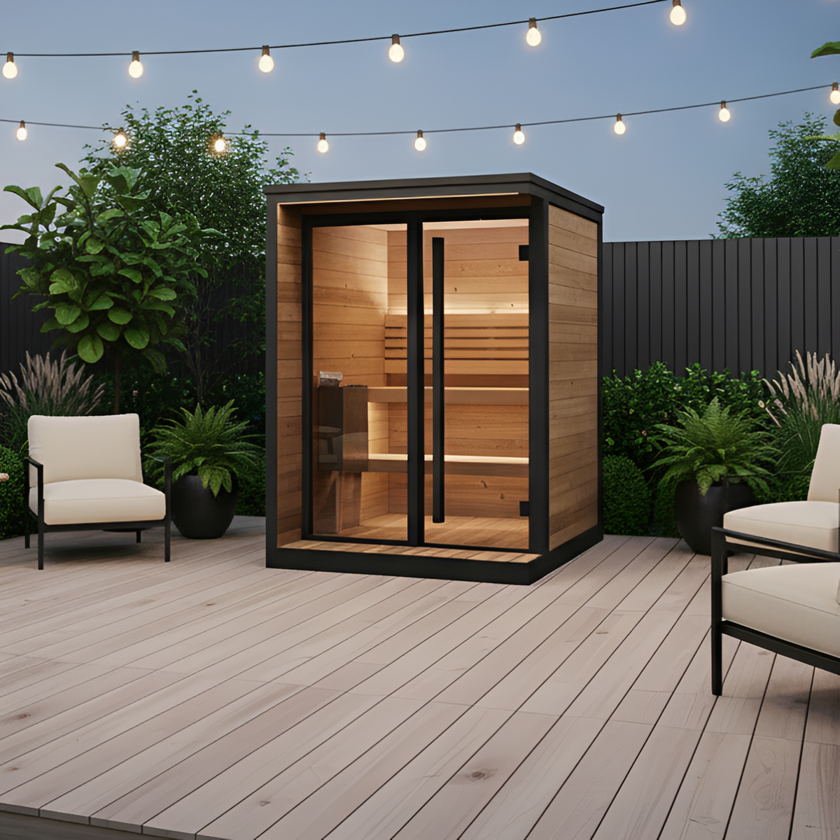 SaunaLife Saunas SaunaLife  GL4 4 Person Garden Luxury Series Outdoor Home Sauna Cabin