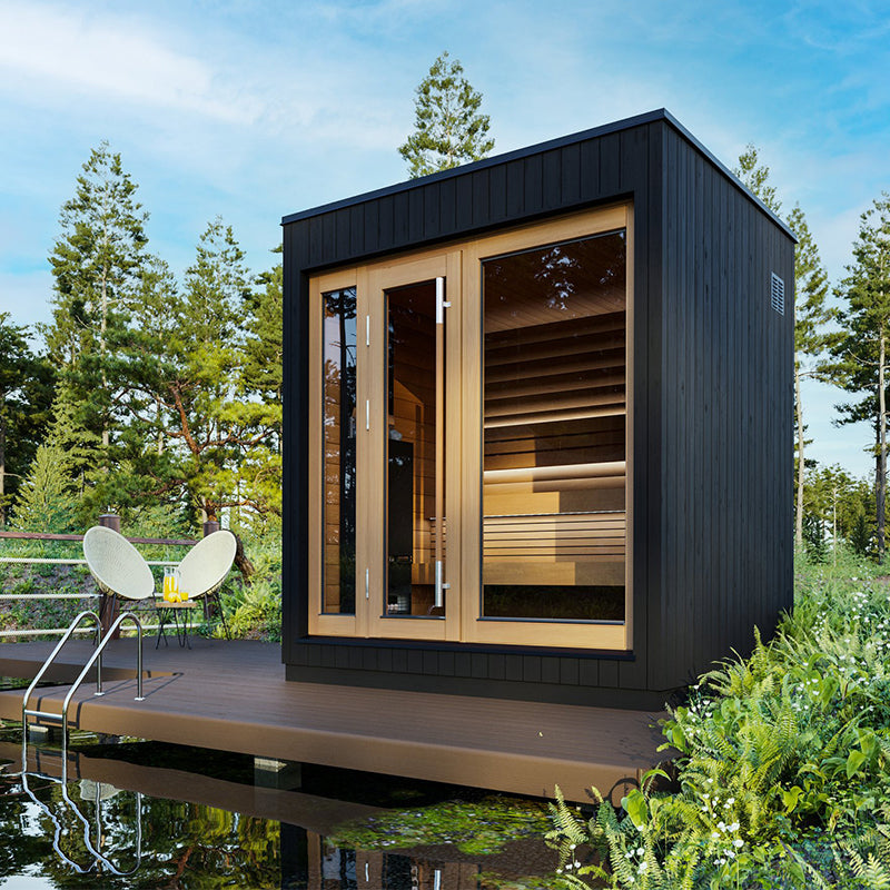 SaunaLife Model G7 6 Person Garden Series Pre-Assembled Outdoor Home Sauna