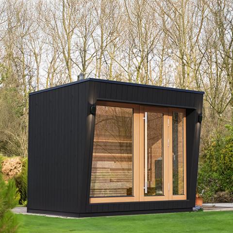 Saunum AirCube Space 3-4 Person Double Outdoor Cabin Sauna