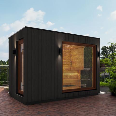 Saunum AirCube 3-Person Double AirCube Series Outdoor Cabin Sauna