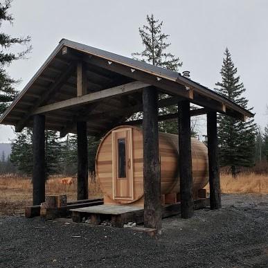 Northern Lights Clear Cedar Barrel Sauna