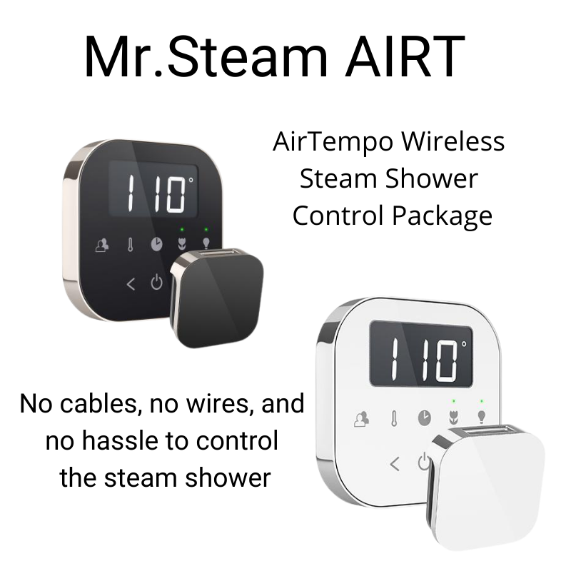 MrSteam iTempo 5 x 5 x 1 White in Square Steam Shower Control with – US  Bath Store