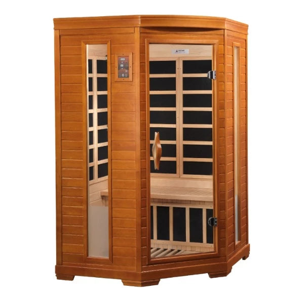 Dynamic Saunas 2 Person Corner Low EMF "Heming Edition" FAR Infrared Sauna DYN-6225-02 - My Sauna World
