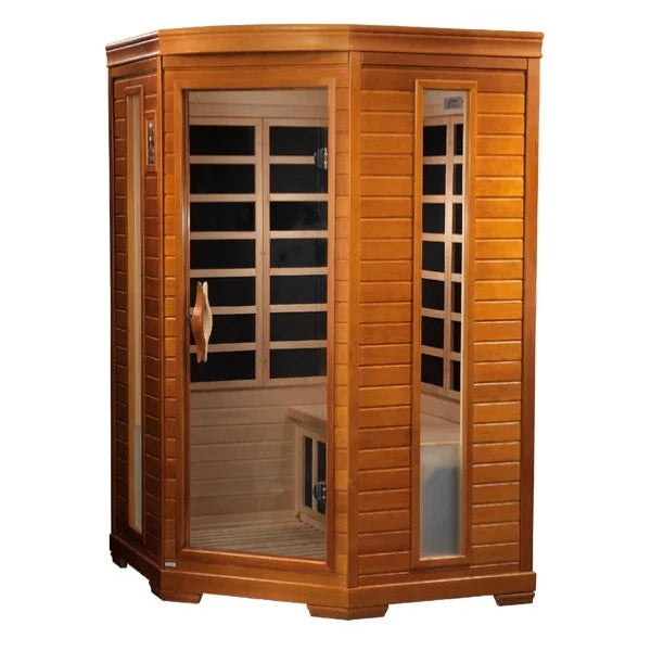 Dynamic Saunas 2 Person Corner Low EMF "Heming Edition" FAR Infrared Sauna DYN-6225-02 - My Sauna World