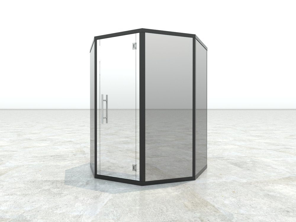 Haljas Hele Glass Single Standard 4-Person Outdoor Sauna