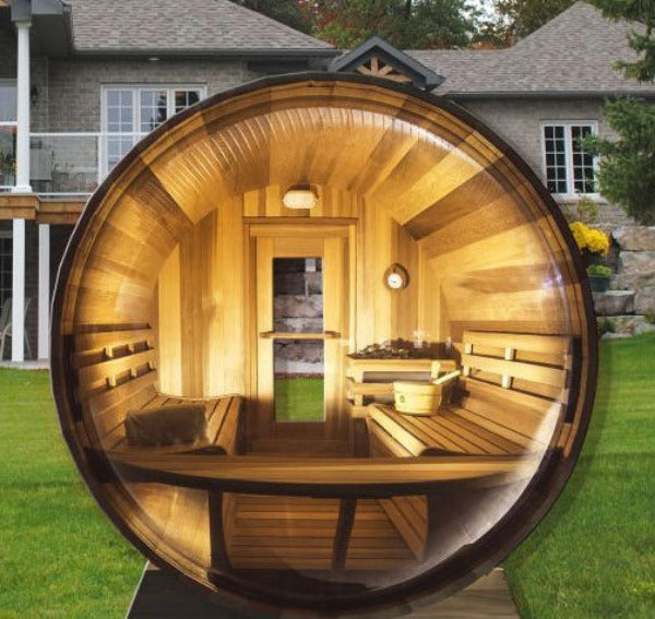 Dundalk LeisureCraft Panoramic View Cedar Barrel Sauna - My Sauna World