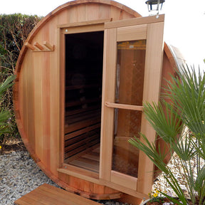 Dundalk Leisure Clear Red Cedar Barrel Sauna - My Sauna World