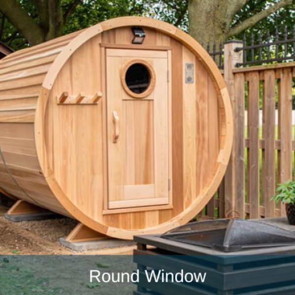 Dundalk LeisureCraft Clear Cedar Panoramic View Cedar Barrel Sauna - My Sauna World